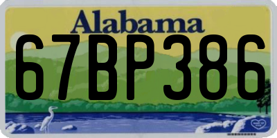 AL license plate 67BP386