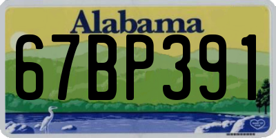 AL license plate 67BP391