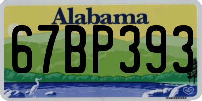 AL license plate 67BP393