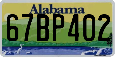 AL license plate 67BP402