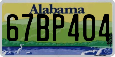 AL license plate 67BP404
