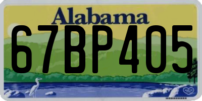 AL license plate 67BP405