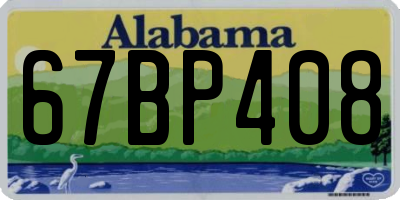 AL license plate 67BP408