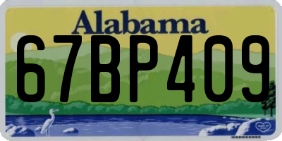 AL license plate 67BP409