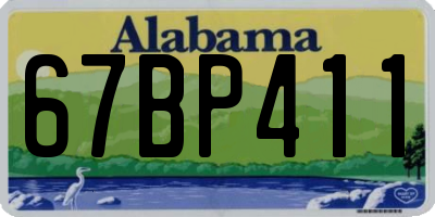 AL license plate 67BP411