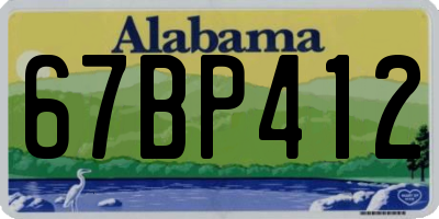 AL license plate 67BP412