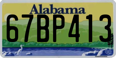AL license plate 67BP413