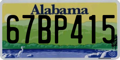 AL license plate 67BP415