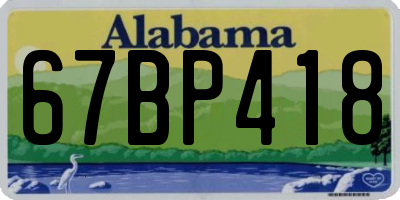 AL license plate 67BP418