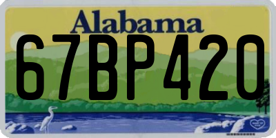 AL license plate 67BP420