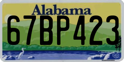 AL license plate 67BP423