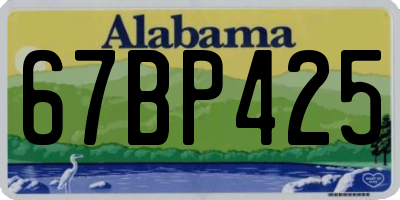 AL license plate 67BP425