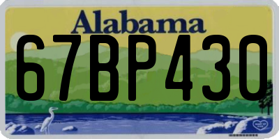 AL license plate 67BP430