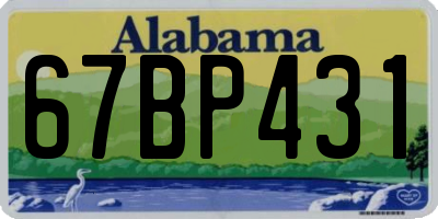 AL license plate 67BP431