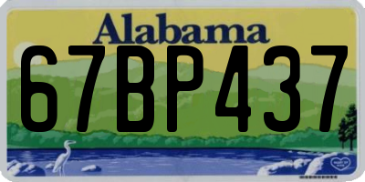 AL license plate 67BP437