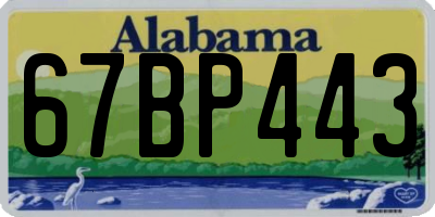 AL license plate 67BP443