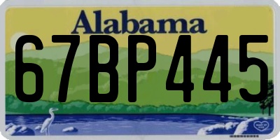 AL license plate 67BP445
