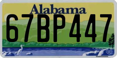AL license plate 67BP447