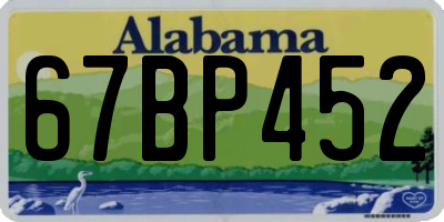 AL license plate 67BP452