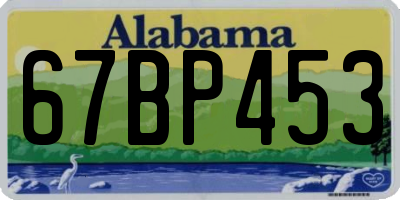 AL license plate 67BP453