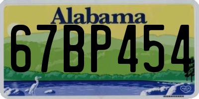 AL license plate 67BP454