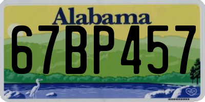 AL license plate 67BP457