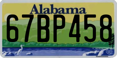 AL license plate 67BP458