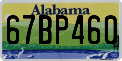 AL license plate 67BP460