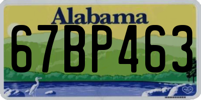AL license plate 67BP463