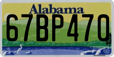 AL license plate 67BP470