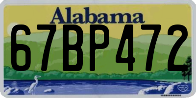 AL license plate 67BP472