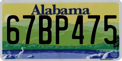 AL license plate 67BP475