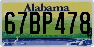 AL license plate 67BP478
