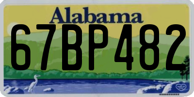 AL license plate 67BP482