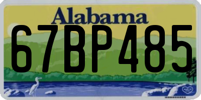 AL license plate 67BP485
