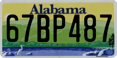 AL license plate 67BP487