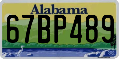 AL license plate 67BP489