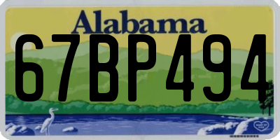 AL license plate 67BP494