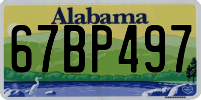 AL license plate 67BP497