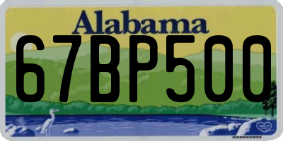 AL license plate 67BP500