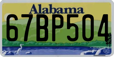 AL license plate 67BP504