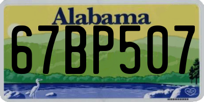 AL license plate 67BP507