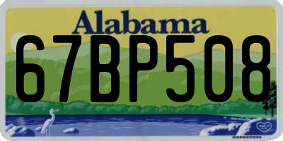 AL license plate 67BP508