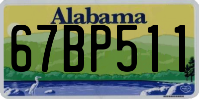 AL license plate 67BP511