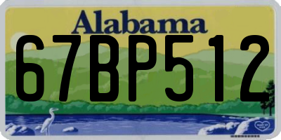AL license plate 67BP512