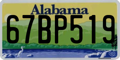 AL license plate 67BP519