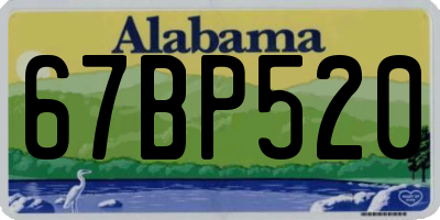 AL license plate 67BP520