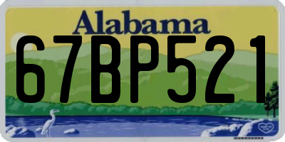 AL license plate 67BP521