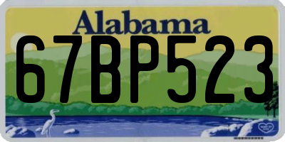 AL license plate 67BP523