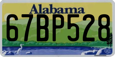 AL license plate 67BP528